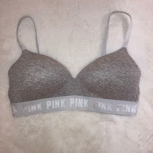 Victoria Secret PINK Wireless Push Up in Gray 36C